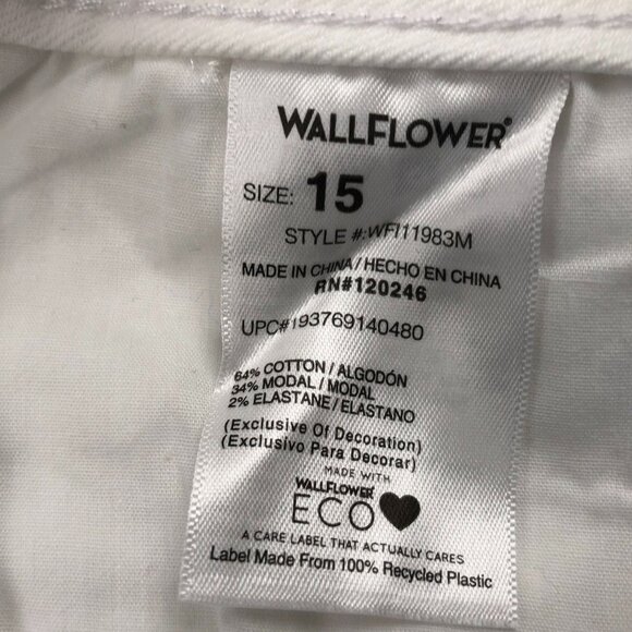 NWT Wallflower Women Jeans Size 15 White Denim Luscious Curvy Fit Stretch Casual - Picture 3 of 16